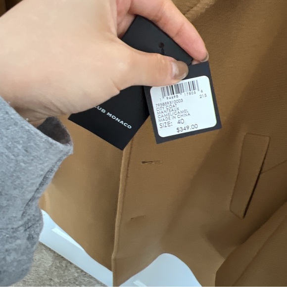 Club Monaco Men’s City Wool Coat - Picture 10 of 11